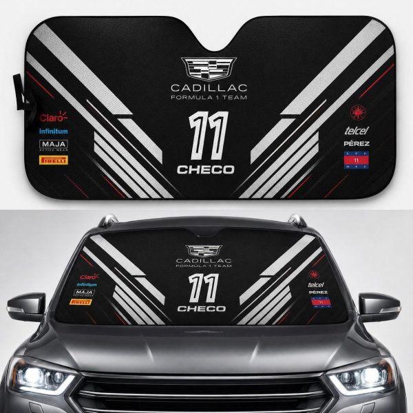 Black Blue AMG Petronas Custom Racing Car Sun Shade