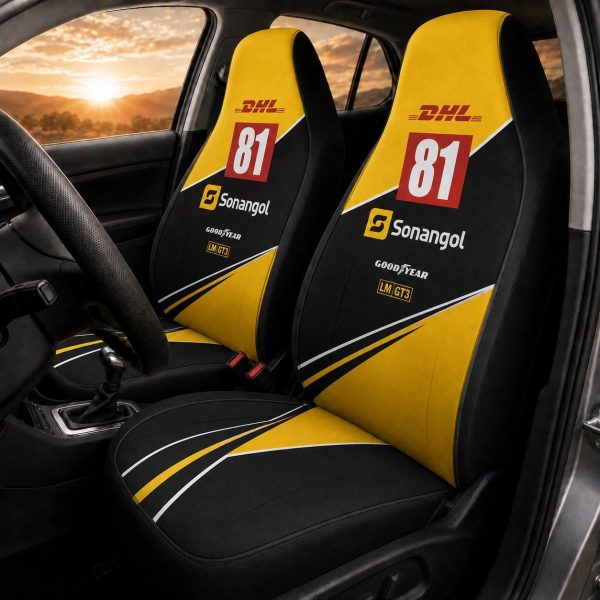 Corvette Z06 GT3.R 81 TF Sport 2025 WEC LMGT3 Racing Car Seat Covers 1