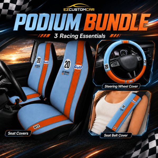 Gulf Steve McQueen Le Mans Porsh 917 Racing PODIUM SET