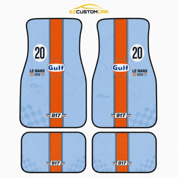Steve McQueen #20 917 Gulf Le Mans Custom Car Floor Mats
