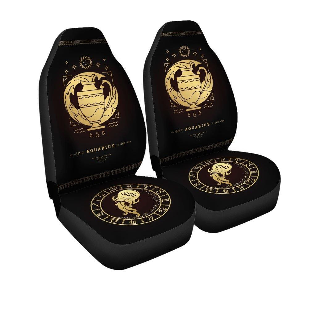 Zodiac Golden Aries Horoscope Car Seat Covers