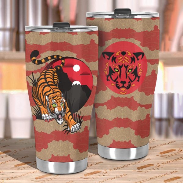hidden tiger car tumbler cup custom tiger car accessories uclkk