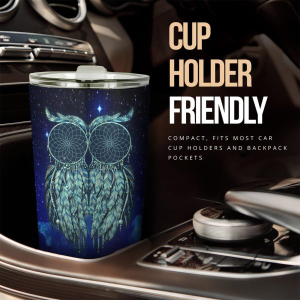 dream catcher owl car tumbler cup custom owl car accessories pio1k