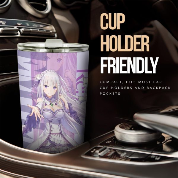 Emilia Re Zero Car Tumbler Cup Custom Anime Re:Zero Car Accessories