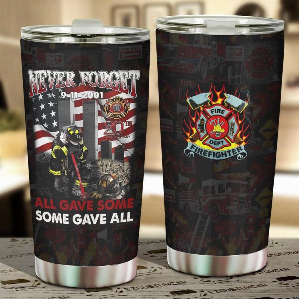 Firefighter Car Accessories Custom Car Tumblers Cup Firefighter Never Forget