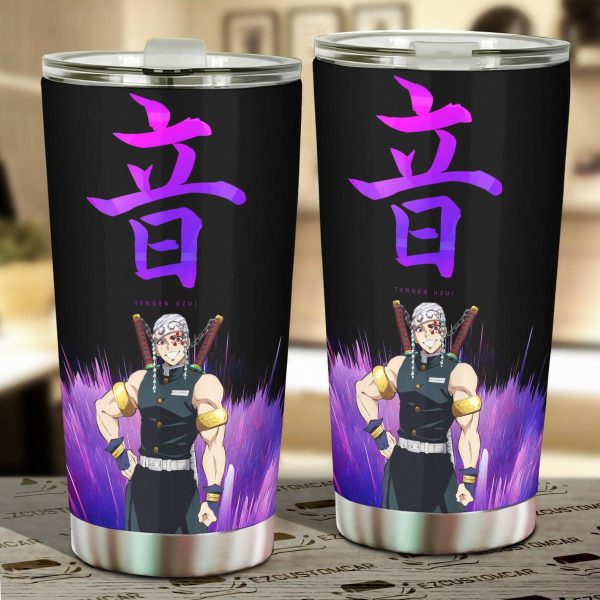 Demon Slayer Car Accessories Anime Car Tumblers Cup Tengen Uzui x Symbol