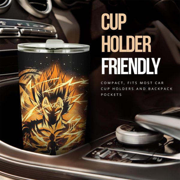 Dragon Ball Z Car Accessories Anime Car Tumbler Cup Golden Vegeta