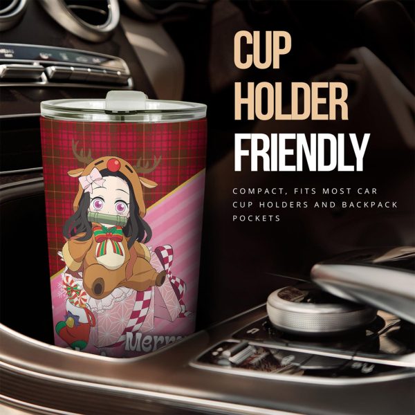 Demon Slayer Car Accessories Anime Car Tumblers Cup Nezuko Kamado Christmas