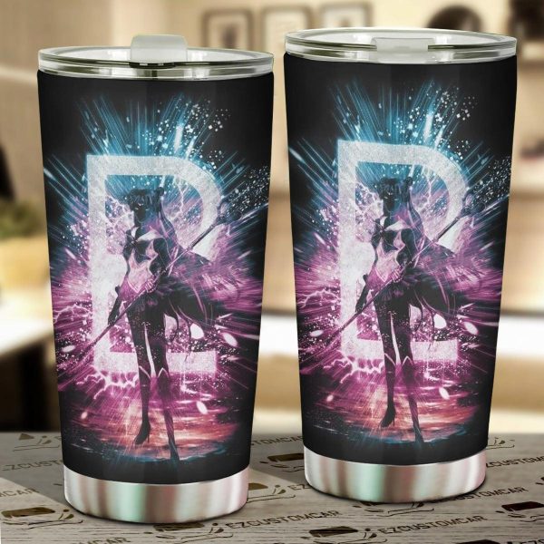 Sailor Moon Car Accessories Anime Car Tumblers Cup Sailor Pluto and Symbol