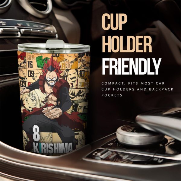 My Hero Academia Car Accessories Anime Car Tumbler Cup Eijiro Kirishima Hero