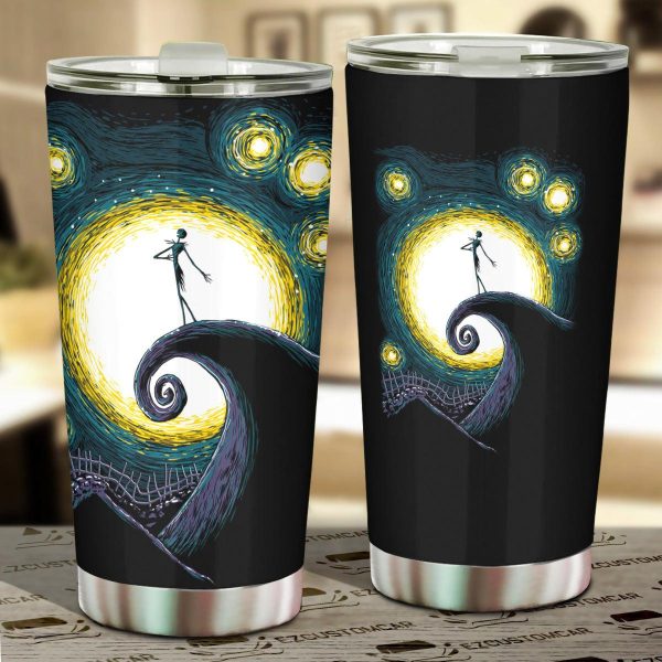 The Nightmare Before Christmas Tumbler Halloween Cup Car Accessories Jack Skellington Art