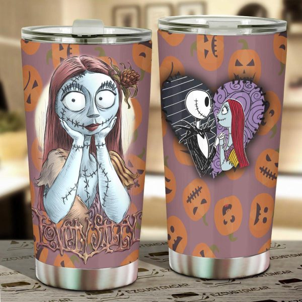 The Nightmare Before Christmas Tumbler Halloween Cup Car Accessories Sally Happy