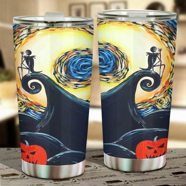 The Nightmare Before Christmas Tumbler Halloween Cup Car Accessories Jack Skellington Sad