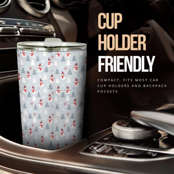 Christmas Car Accessories Custom Car Tumblers Cup Christmas Snowmen Pattern