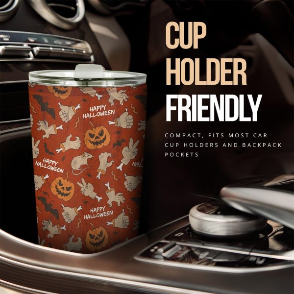 Halloween Car Accessories Custom Car Tumblers Cup Happy Halloween Pattern
