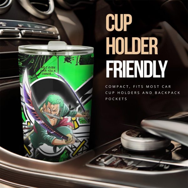 One Piece Car Accessories Anime Car Tumbler Cup Roronoa Zoro