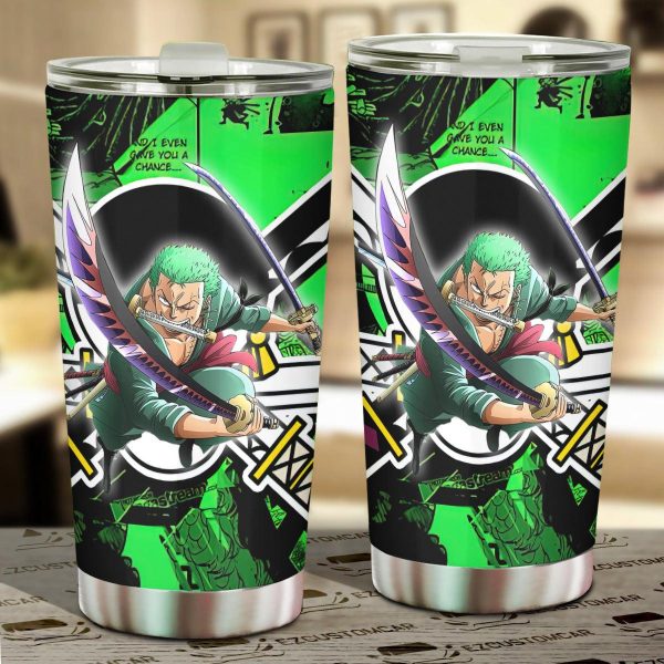 One Piece Car Accessories Anime Car Tumbler Cup Roronoa Zoro