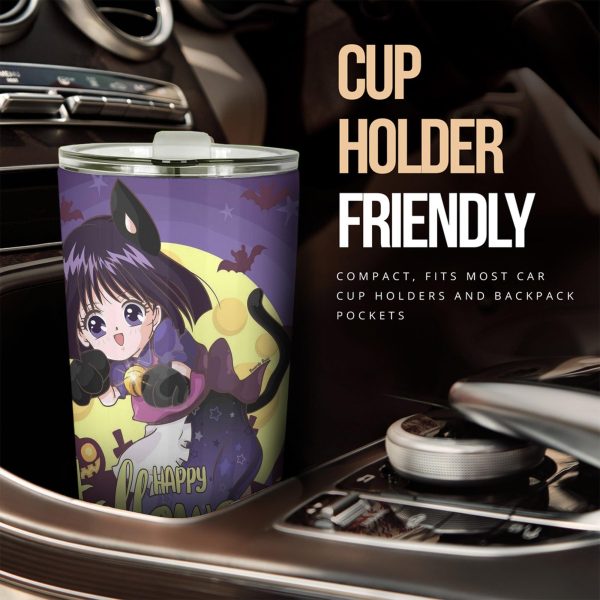 Sailor Moon Halloween Car Accessories Anime Car Tumblers Cup Sailor Saturn