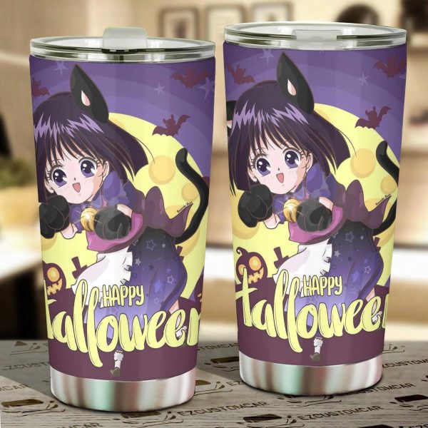 Sailor Moon Halloween Car Accessories Anime Car Tumblers Cup Sailor Saturn
