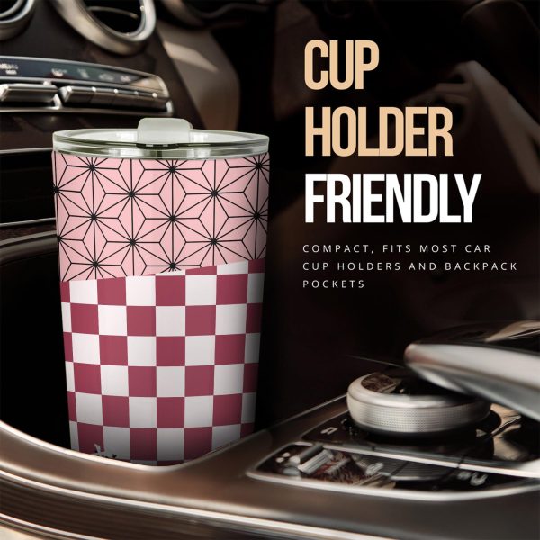 Demon Slayer Car Accessories Anime Car Tumblers Cup Nezuko Kamado
