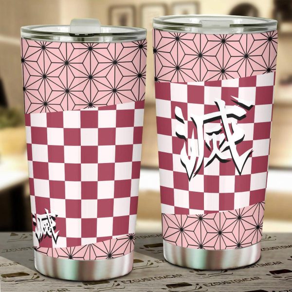 Demon Slayer Car Accessories Anime Car Tumblers Cup Nezuko Kamado