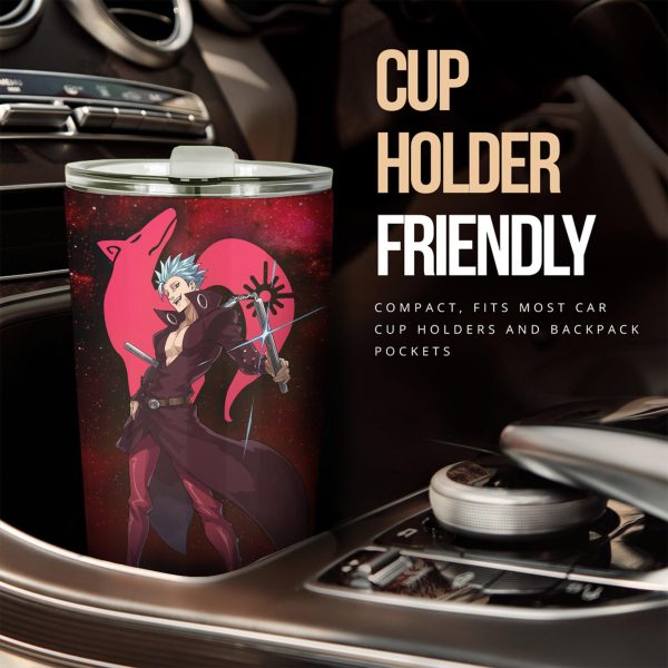 Ban Seven Deadly Sins Car Tumbler Cup Custom Anime Car Accessories