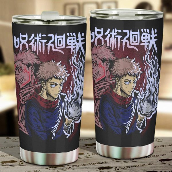 Jujutsu Kaisen Yuji Itadori Car Tumblers Cup Anime Car Accessories Divergent Fist