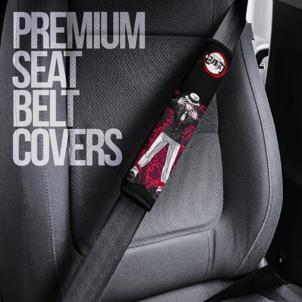 Muzan Kibutsuji Demon Slayer Seat Belt Covers Custom Anime Car Accessories Muzan Kibutsuji Demon Slayer Seat Belt Covers Custom Anime Car Accessories