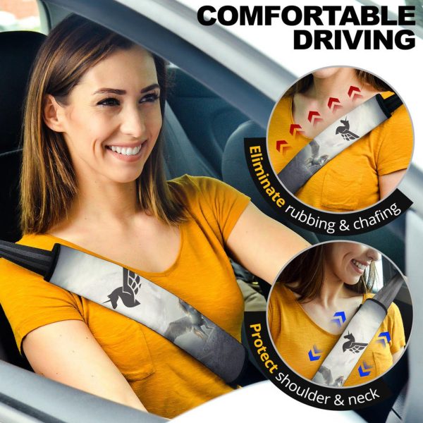 Flying Unicorn Seat Belt Covers Custom Unicorn Car Accessories