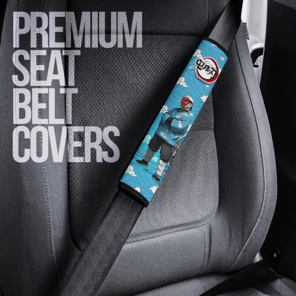 Sakonji Urokodaki Demon Slayer Seat Belt Covers Custom Anime Car Accessories