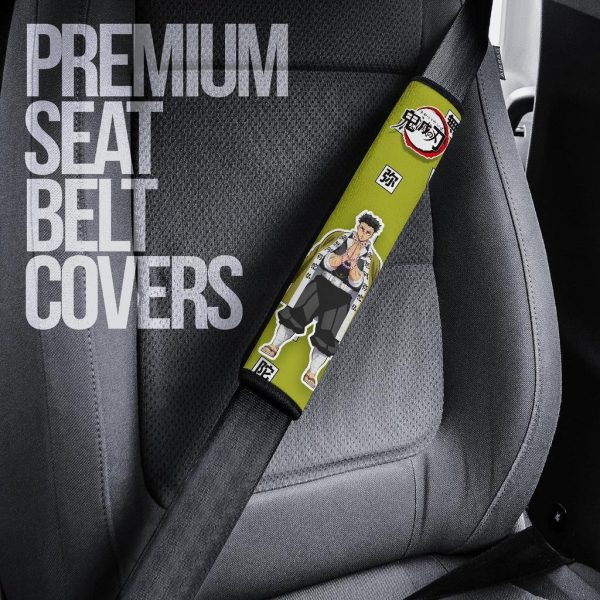 Gyomei Himejima Demon Slayer Seat Belt Covers Custom Anime Car Accessories