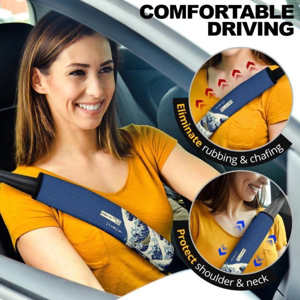 The Great Wave off Kanagawa Seat Belt Covers