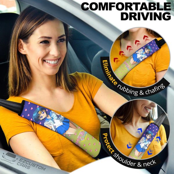 Sailor Moon Anime Seat Belt Covers Sailor Mercury