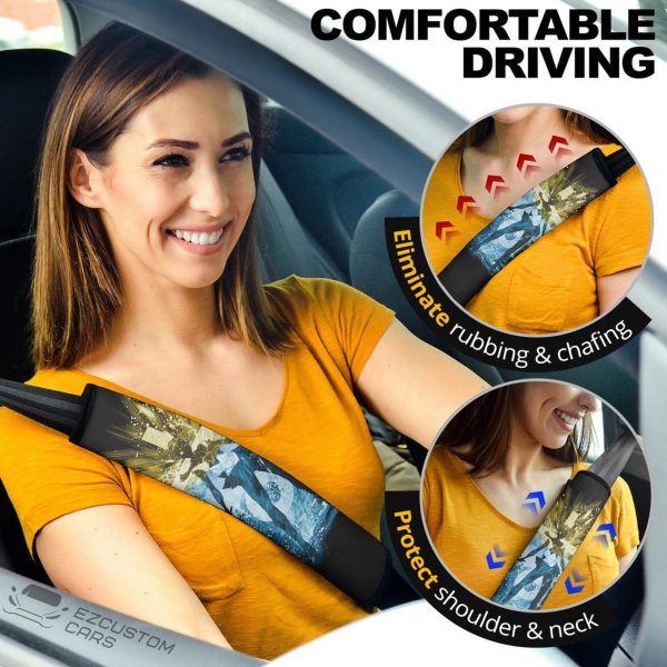 Sailor Moon Car Accessories Anime Seat Belt Covers Sailor Uranus and Symbol