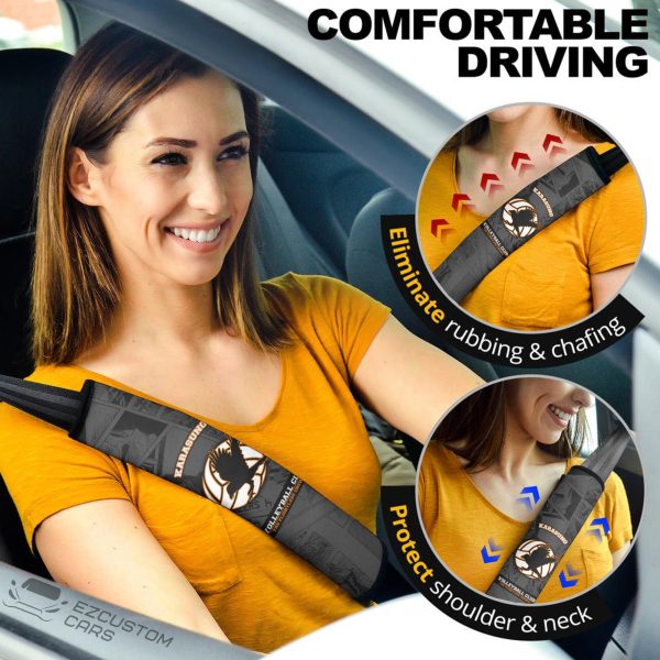 Haikyuu Car Accessories Anime Seat Belt Covers Karasuno Symbol
