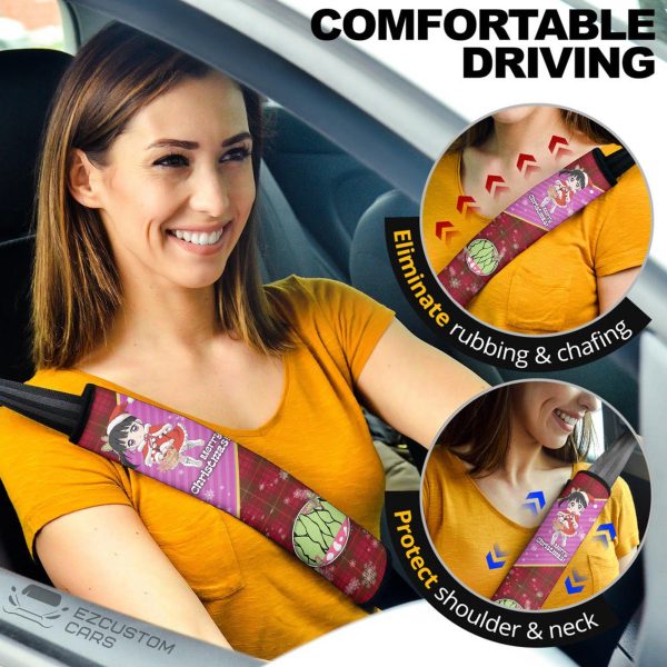 Demon Slayer Car Accessories Anime Seat Belt Covers Kanao Tsuyuri Christmas