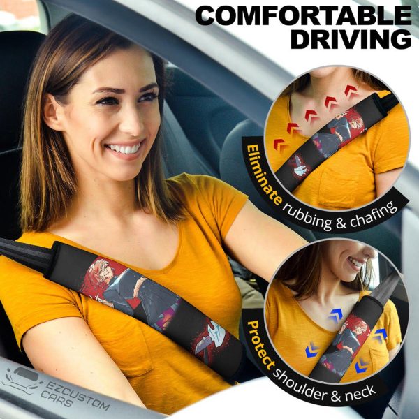 Jujutsu Kaisen Nobara Kugisaki Seat Belt Covers Anime Car Accessories