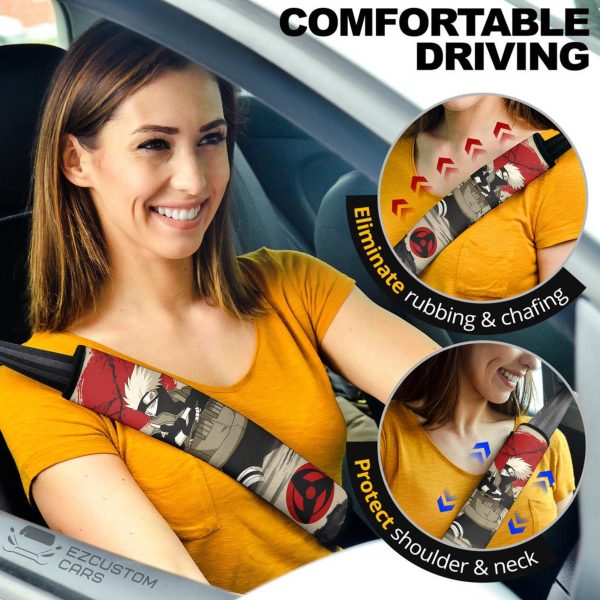 Kakashi Naruto Anime Seat Belt Covers Mix Antique Artwork