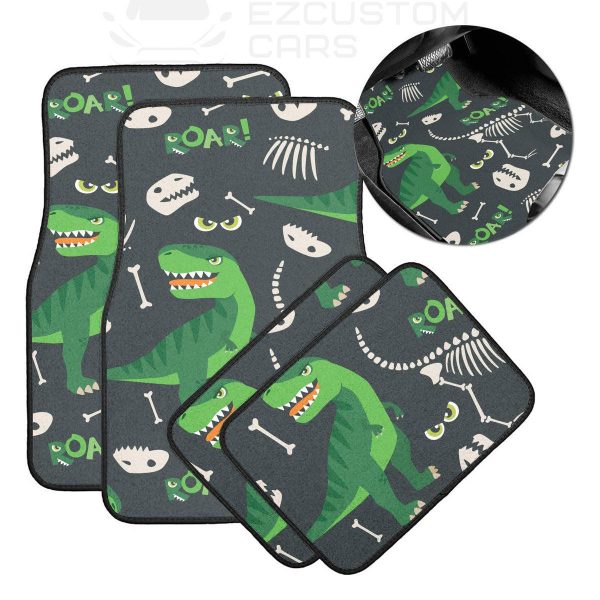Tyranosaurus Rex Pattern Car Floor Mats Custom Dinosaur Car Accessories