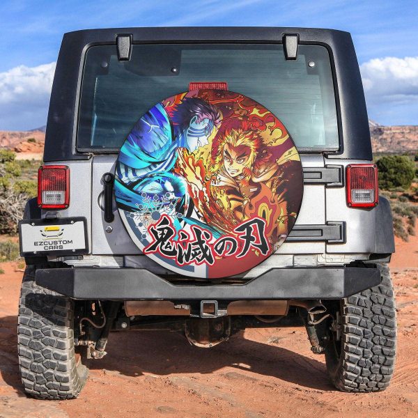 Akaza x Rengoku Spare Tire Cover Custom Demon Slayer Anime Car Accessories