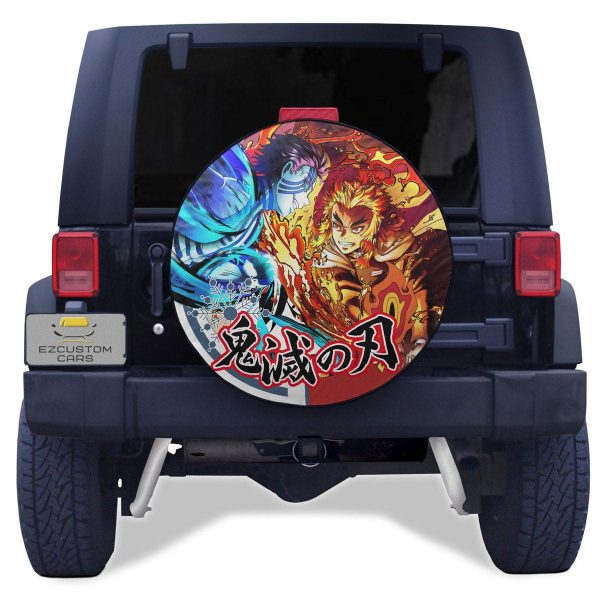Akaza x Rengoku Spare Tire Cover Custom Demon Slayer Anime Car Accessories