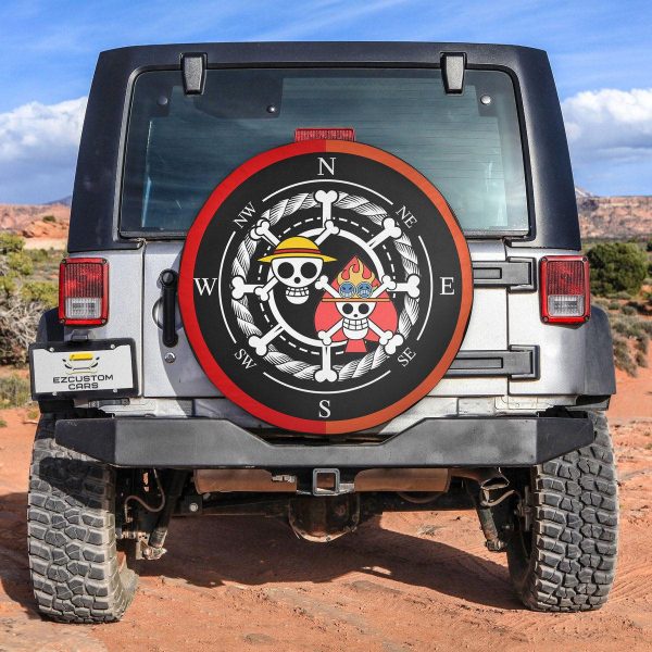 Luffy x Ace Spare Tire Cover Custom One Piece Anime Car Accessories