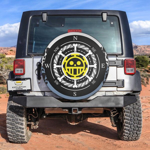 One Piece Anime Car Accessories Custom Trafalgar Law Spare Tire Cover