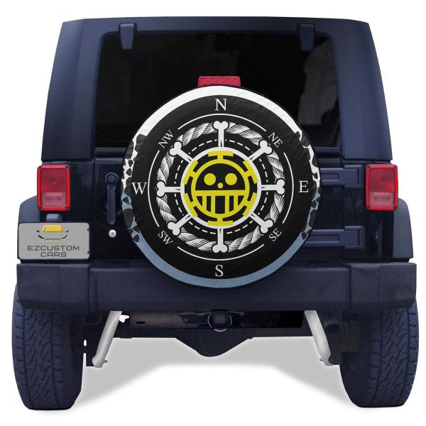 One Piece Anime Car Accessories Custom Trafalgar Law Spare Tire Cover