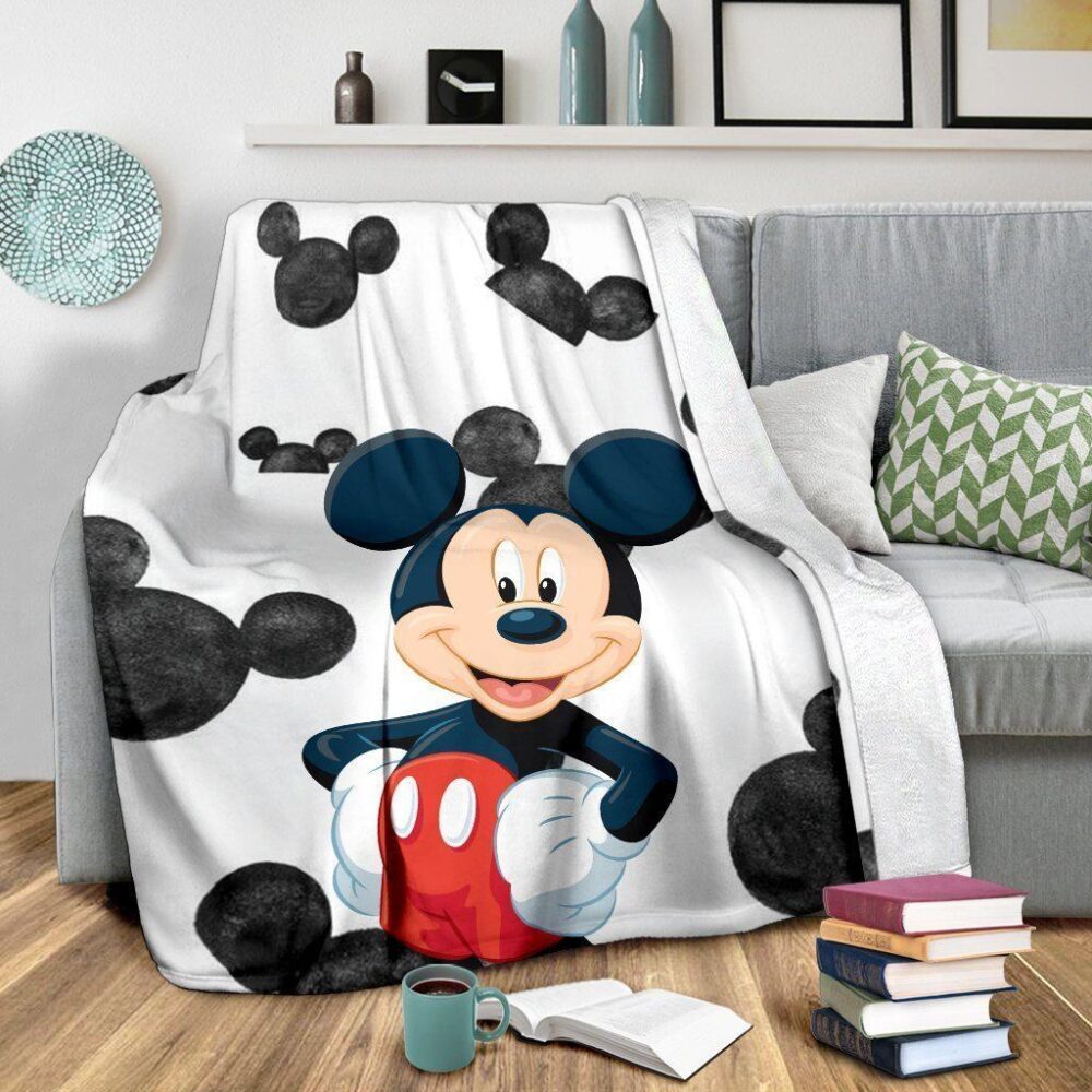 Cute Mickey Mouse Fleece Blanket For Bedding Decor