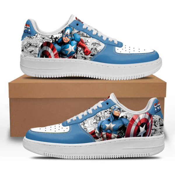 Captain America Sneakers Custom Comic Shoes