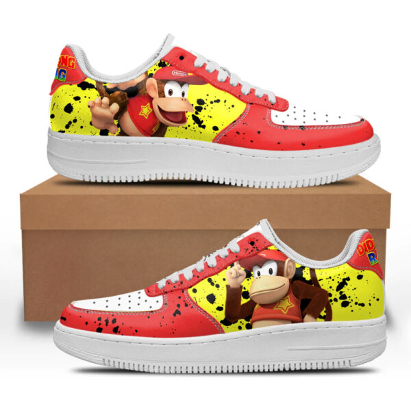 Diddy Kong Super Mario Sneakers Custom For Gamer Shoes