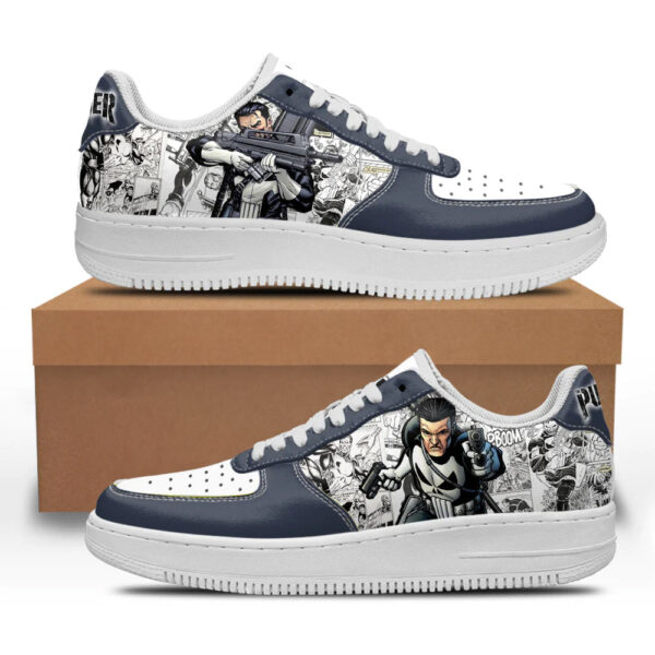 Punisher Sneakers Custom Superhero Comic Shoes