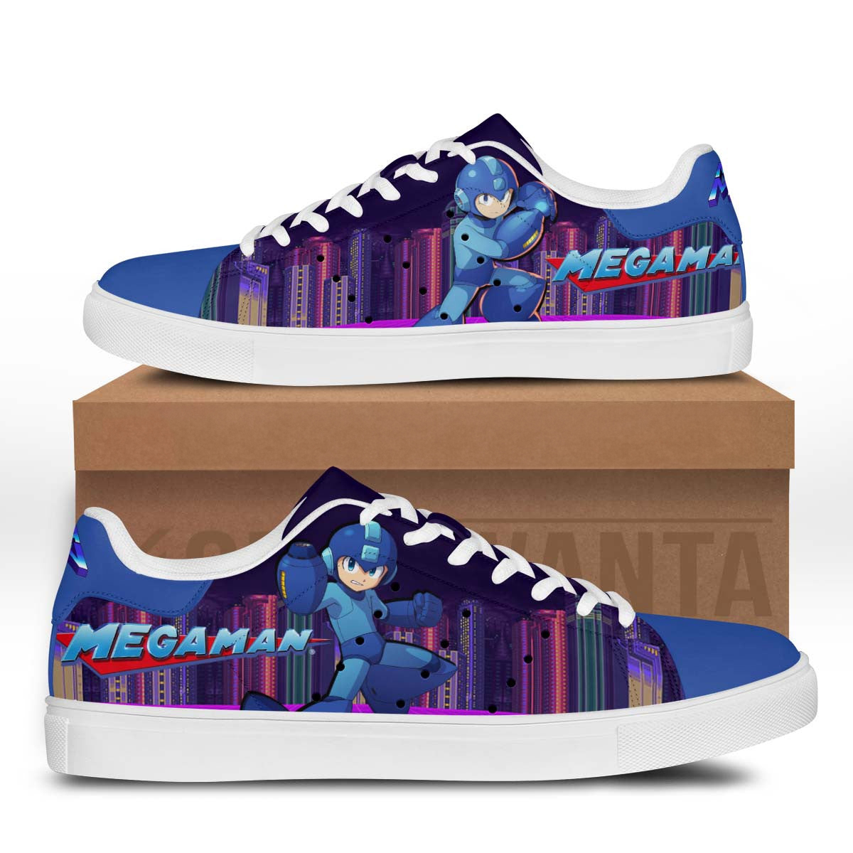 Mega Man Stan Shoes Custom Mega Man Game Shoes