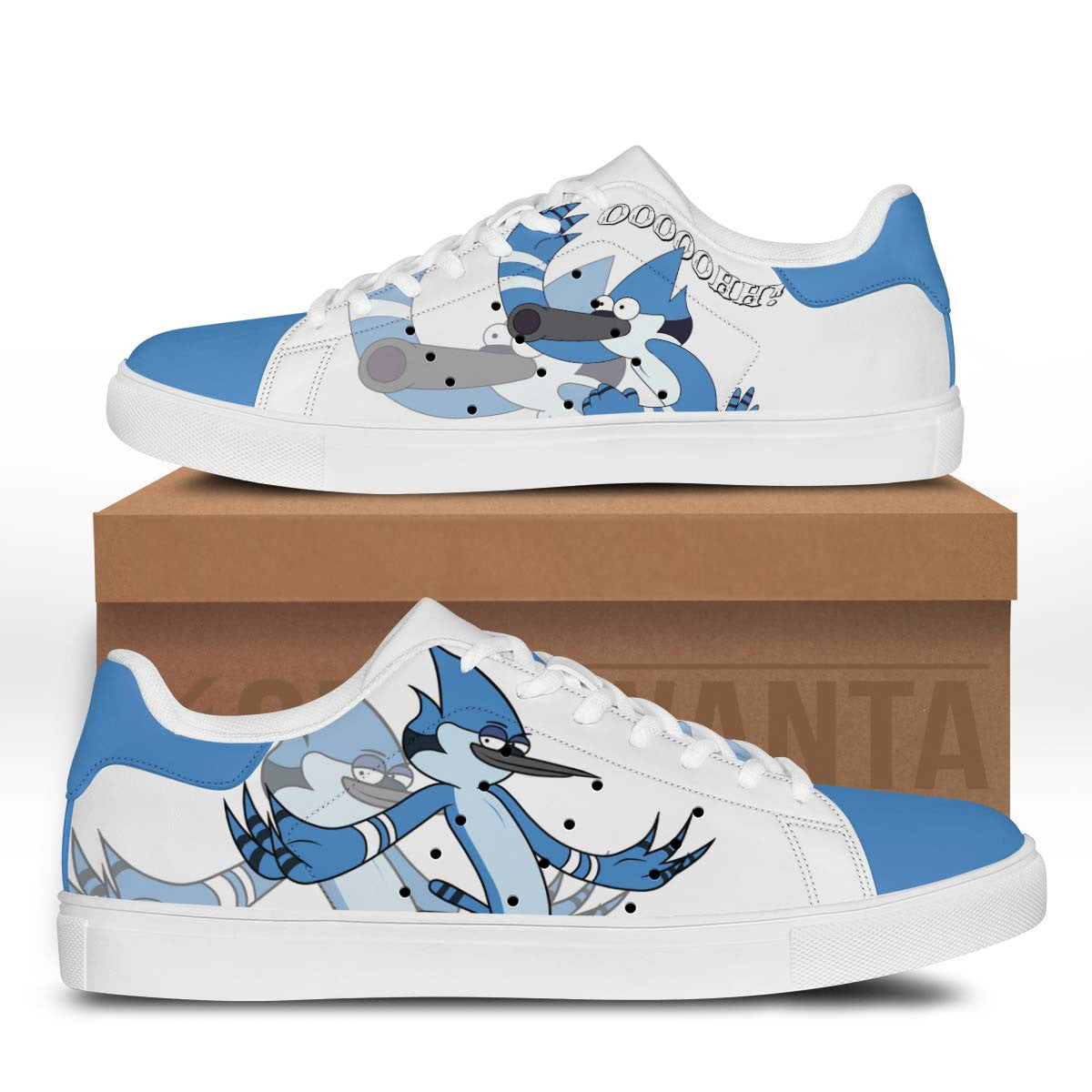 Mordecai Stan Shoes Custom Regular Show Cartoon Shoes